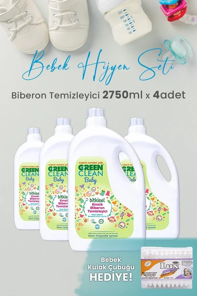 Green Clean Baby Likit Biberon Temizleyici 2750 ml x 4 Adet ve Hediyeli ürün görseli