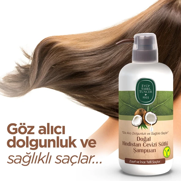Eyüp Sabri Tuncer Doğal Hindistan Cevizi Sütlü Şampuan 600 ml - Resim 2