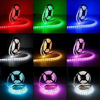 5metre Led şerit 5050 DC12V Yeşil renkli (60Led/M) IP65 ışık aydınlatma lambası hortum Kendinden yapışkanlı - 2