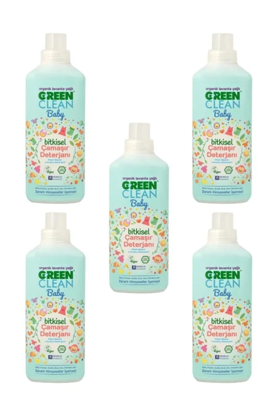 U Green Clean Baby Çamaşır Deterjanı 1 L x 5 ürün görseli
