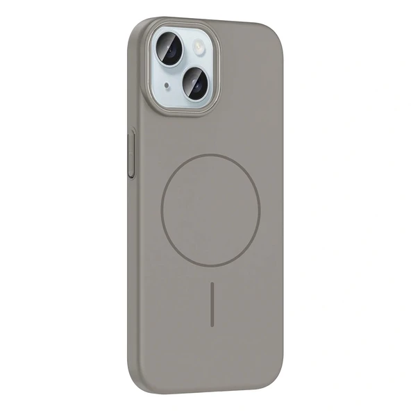 Apple iPhone 15 Kılıf Magsafe Şarj Özellikli Redclick Ruby Silikon Kapak - Resim 2