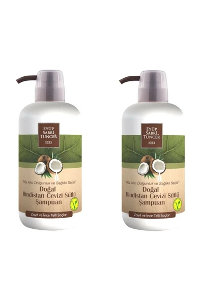 Eyüp Sabri Tuncer Doğal Hindistan Cevizi Sütlü Şampuan 600 ml x 2 ürün görseli