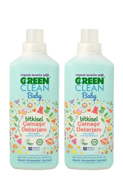 U Green Clean Baby Çamaşır Deterjanı 1 L x 2 ürün görseli