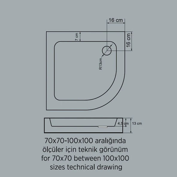 UBM İnci Oval Duş Teknesi 70x70 Cm - 2