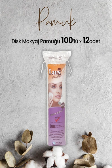 Lux Disk Makyaj Pamuğu 100'lü x 12 Adet ürün görseli