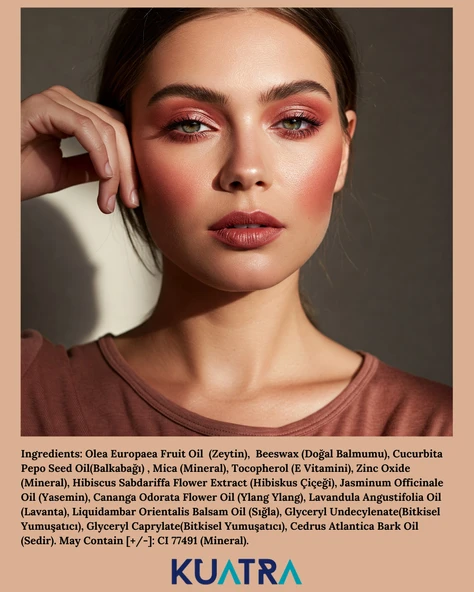 Hibiscus Glow Besleyici, Nemlendirici Allık Ruj Göz Farı Doğal İçerik - 3