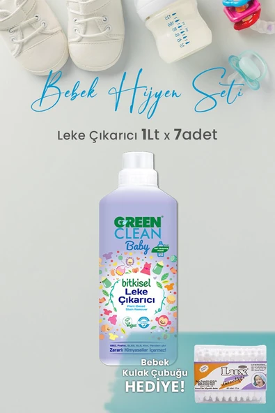 U Green Clean Baby Leke Çıkarıcı 1 L x 7 Adet ve Hediyeli ürün görseli
