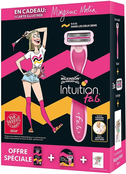 Wilkinson Intuition Fab Combo El Tıraş Makinesi+3 Jilet Bıçağı+1 Resimli Kart