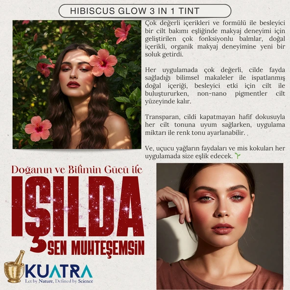 Hibiscus Glow Besleyici, Nemlendirici Allık Ruj Göz Farı Doğal İçerik - 4