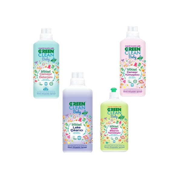 U Green Clean Baby Biberon Temizleyici, Çamaşır Deterjanı, Çamaşır Yumuşatıcısı ve Leke Çıkarıcı ürün görseli 1