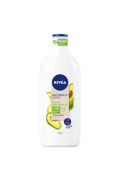 NIVEA Vücut Losyonu Naturally Avokado Özlü 350 ml - 1
