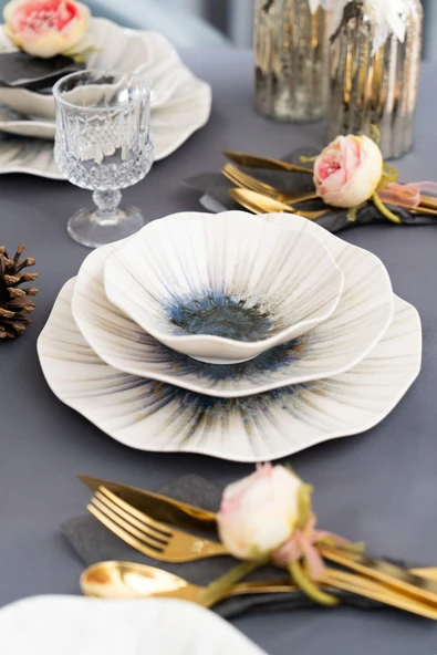 Güral Porselen 24 Parça Nesrin Elegant Yemek Takımı GBSNES24KY4101986 - 3