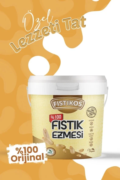 FISTIKOS Fıstık Ezmesi %100 Şekersiz Yer Fıstığı Ezmesi 1KG - 4
