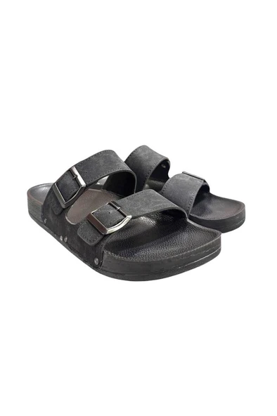 Pierre Cardin Çift Bantlı Anatomik Taban Nubuk Erkek Terlik - 7