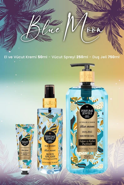 Eyüp Sabri Tuncer Blue Moon Vücut Spreyi 250 ml, Duş Jeli 750 ml ve Krem 50 ml ürün görseli