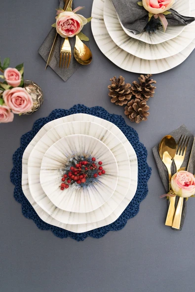 Güral Porselen 24 Parça Nesrin Elegant Yemek Takımı GBSNES24KY4101986