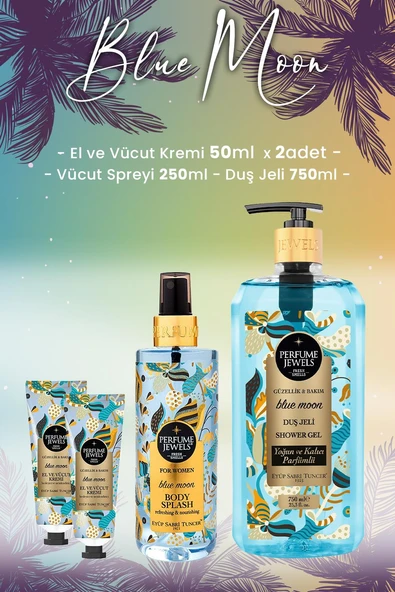 Eyüp Sabri Tuncer Blue Moon Vücut Spreyi 250 ml, Duş Jeli 750 ml ve Krem x 2 Adet ürün görseli