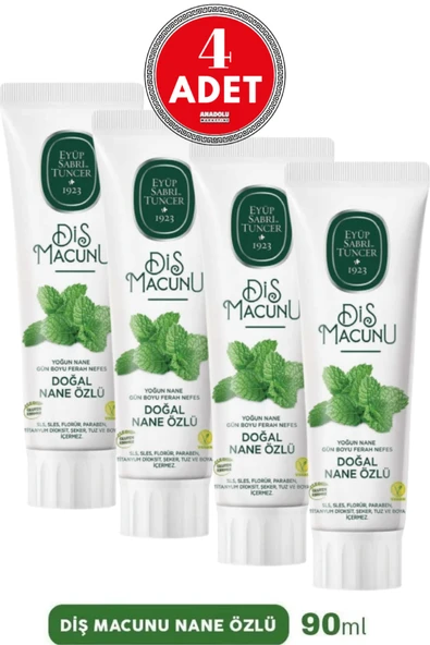 Eyüp Sabri Tuncer Diş Macunu Nane Özlü 90 ml x 4 Adet