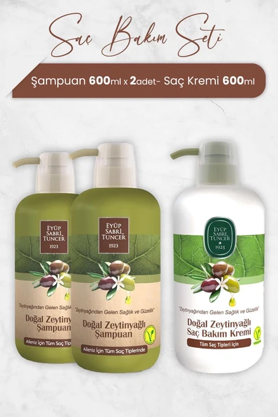 Eyüp Sabri Tuncer Doğal Zeytinyağlı Şampuan 600 ml Pet Şişe
