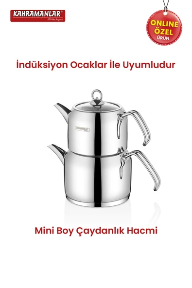 Kahramanlar Delux Mini Boy Platin Çaydanlık Takımı 8011 - 2