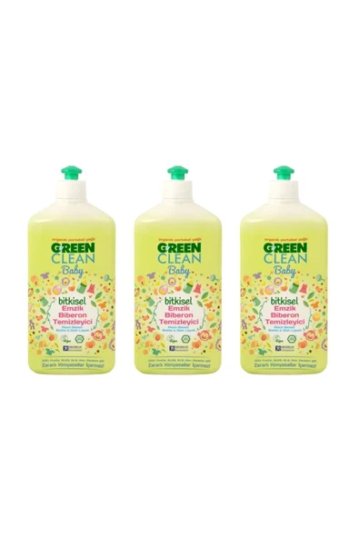U green Clean Baby Bitkisel Biberon Emzik Temizleyici 500 ml x 3 Adet ürün görseli 1
