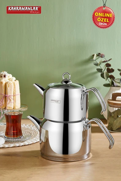 Kahramanlar Delux Mini Boy Platin Çaydanlık Takımı 8011