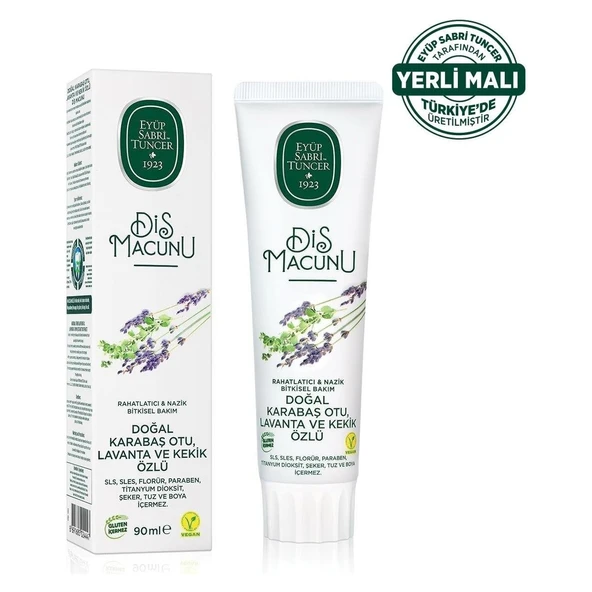 Doğal Karabaş Otu, Lavanta ve Kekik Özlü Diş Macunu 90 ml