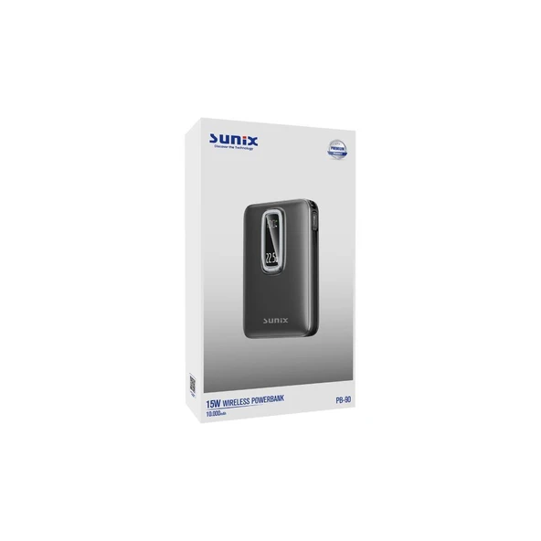Sunix 10.000 Mah 15W Standlı Wıreless Powerbank Beyaz PB-90 - 3