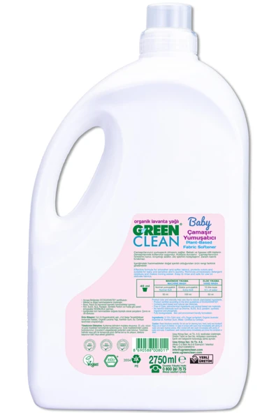 Green Clean Baby Çamaşır Yumuşatıcısı 2750 ml Yıkama - Resim 2
