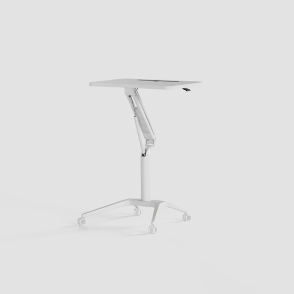 D-Flex Mobil Yükseklik Ayarlı Masa - Beyaz Ayak - 3