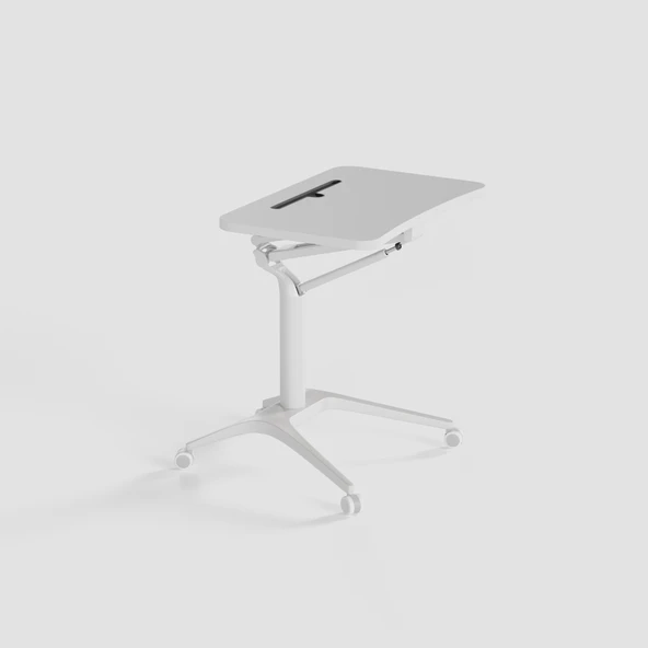 D-Flex Mobil Yükseklik Ayarlı Masa - Beyaz Ayak - 2