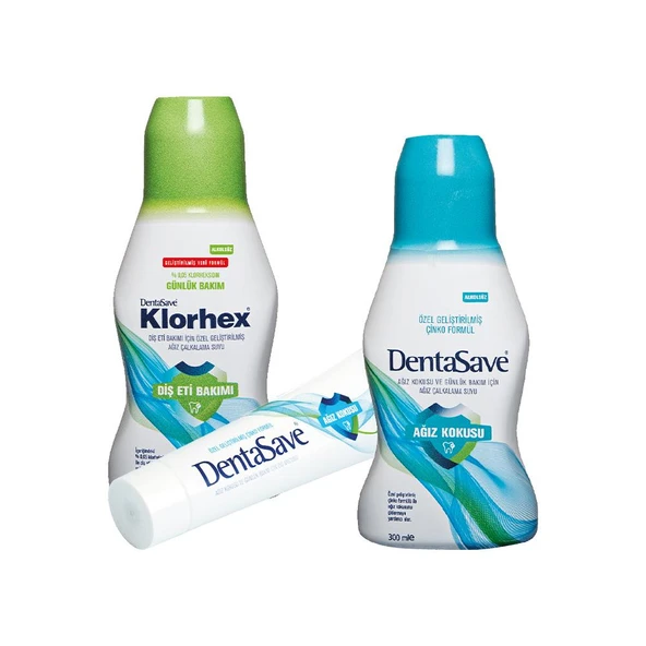 DentaSave Ağız Çalkalama Suyu Ağız Kokusu Çinko Formül, Günlük Bakım 300 ml ve Diş Macunu Çinko 75 ml ürün görseli
