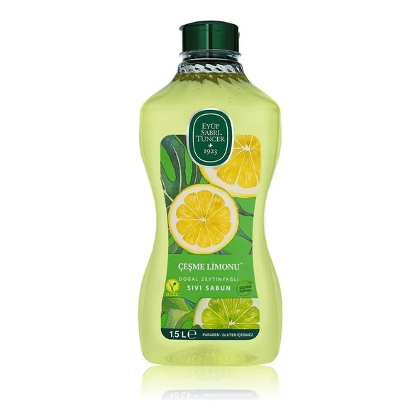 Eyüp Sabri Tuncer Doğal Zeytinyağlı Sıvı Sabun Çeşme Limonu Sıvı Sabun 1500 ml