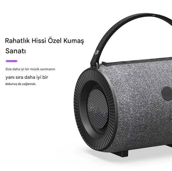 Stereo Bas Yüksek Ses Taşınabilir Kablosuz Bluetooth Hoparlör  USB AUX MP3 Müzik Keyfi - 4
