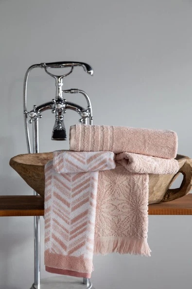 Apricitas HOME AP 50x90 3LU HAVLU SETI JASMINE - BANYO SETİ - 3