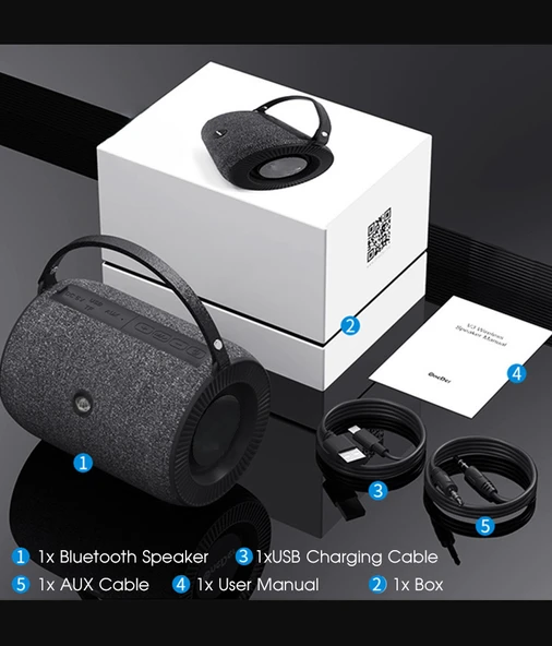 Stereo Bas Yüksek Ses Taşınabilir Kablosuz Bluetooth Hoparlör  USB AUX MP3 Müzik Keyfi - 7