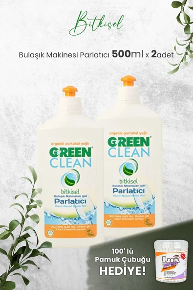 U Green Clean Bulaşık Makinesi Parlatıcı 500 ml x 2 Adet ve Hediyeli - 1