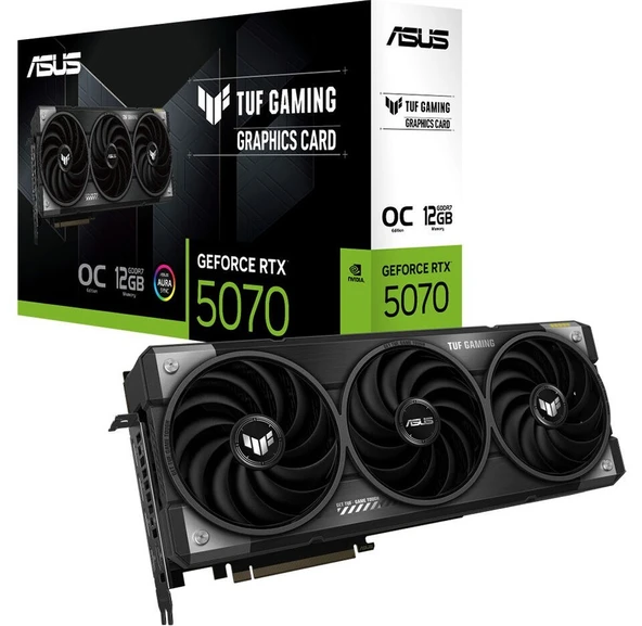 ASUS-TUF-RTX5070-O12G-GAMING-NVIDIA-GEFORCE-RTX 5070-12GB GDDR7-192BIT--OC-2XHDMI-3XDP-RGB-DLSS4
