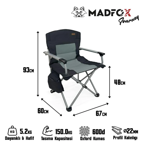 Madfox Journey Katlanır Kamp Sandalyesi - 9