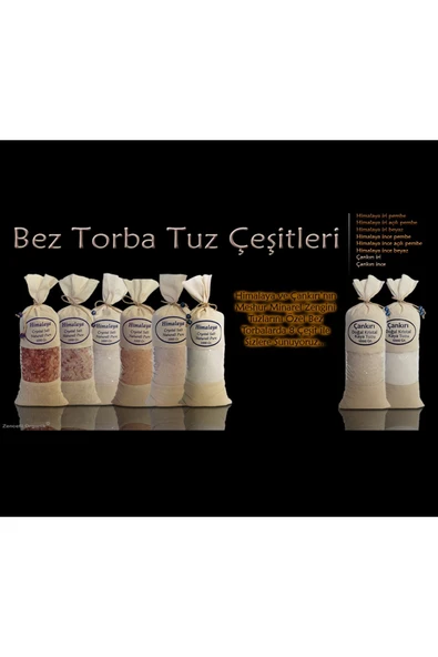 Çankırı Tuzu 2 Kg. (1KG.X2AD.) Bez Torbada Ince Çekim Yemeklik Tuz Orijinal Çankırı Kaya Tuzu - 3