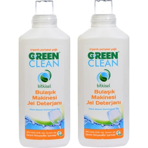 Green Clean 2'li Bulaşık Makinesi Jel Deterjanı 1000 ml