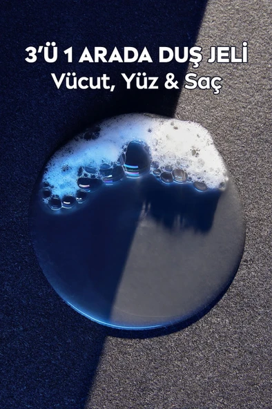 NIVEA MEN Erkek Deep Dimension Banyo ve Duş Jeli 500ml, 3ü 1 Arada Komple Bakım, Vücut Saç Yüz - Resim 5