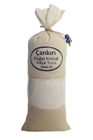 Çankırı Tuzu 2 Kg. (1KG.X2AD.) Bez Torbada Ince Çekim Yemeklik Tuz Orijinal Çankırı Kaya Tuzu - 2