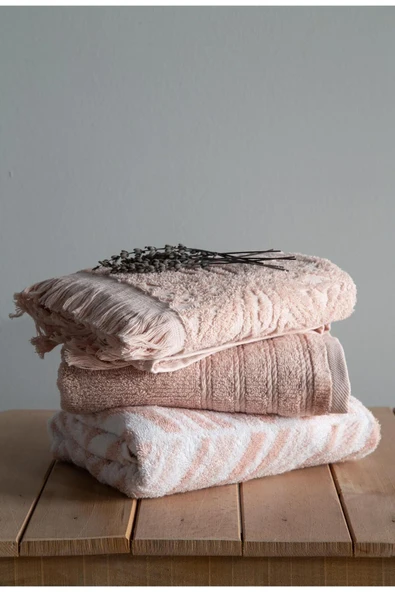 Apricitas HOME AP 50x90 3LU HAVLU SETI JASMINE - BANYO SETİ