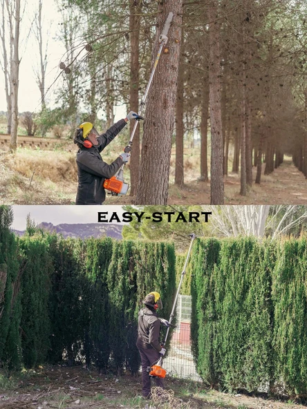 Rowermax Maxstar-ProÇok Amaçlı Multi Tırpan Dal Budama Testeresi Çit Kesme Easy Start Çalıştırma - 2