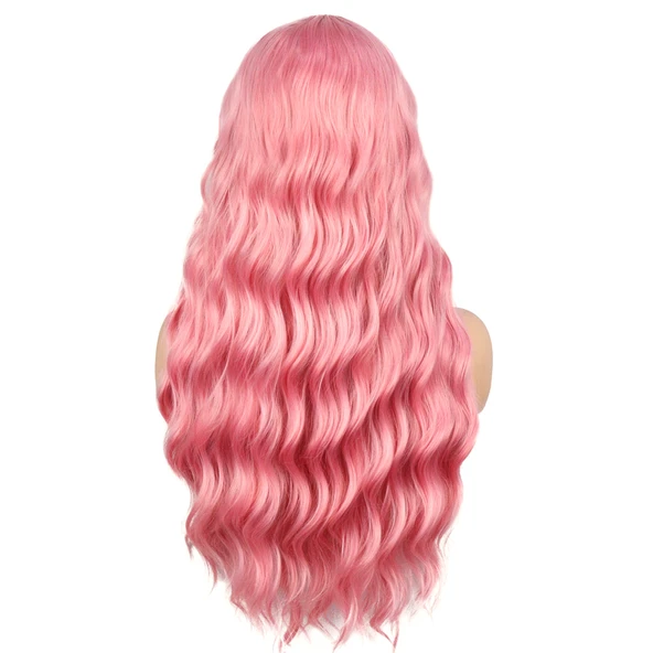 Pembe Dalgalı Tül Peruk - Resim 5