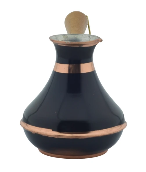 Bakır Sade Zarif Minimal 375ml Türk Kahvesi Renkli Rus Cezvesi Orta - 8