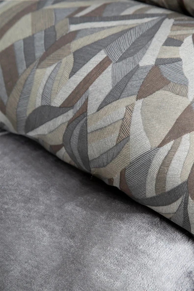 Apricitas HOME Darcy Gri My Touch %100 Pamuk Çift Kişilik Battaniyeli Nevresim Takımı - 2