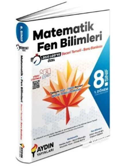 8. Sınıf 1. Dönem Matematik ve Fen Bilimleri Beceri Temelli Soru Bankası Aydın Yayınları