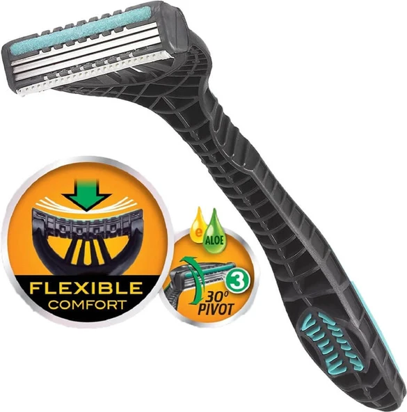 Wilkinson Sword Xtreme 3 Pure Sensitive Tek Kullanımlık Tıraş Bıçağı - 12 Adet - 3